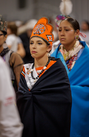 MAIOSU Lauren Branham dancing in powwow
