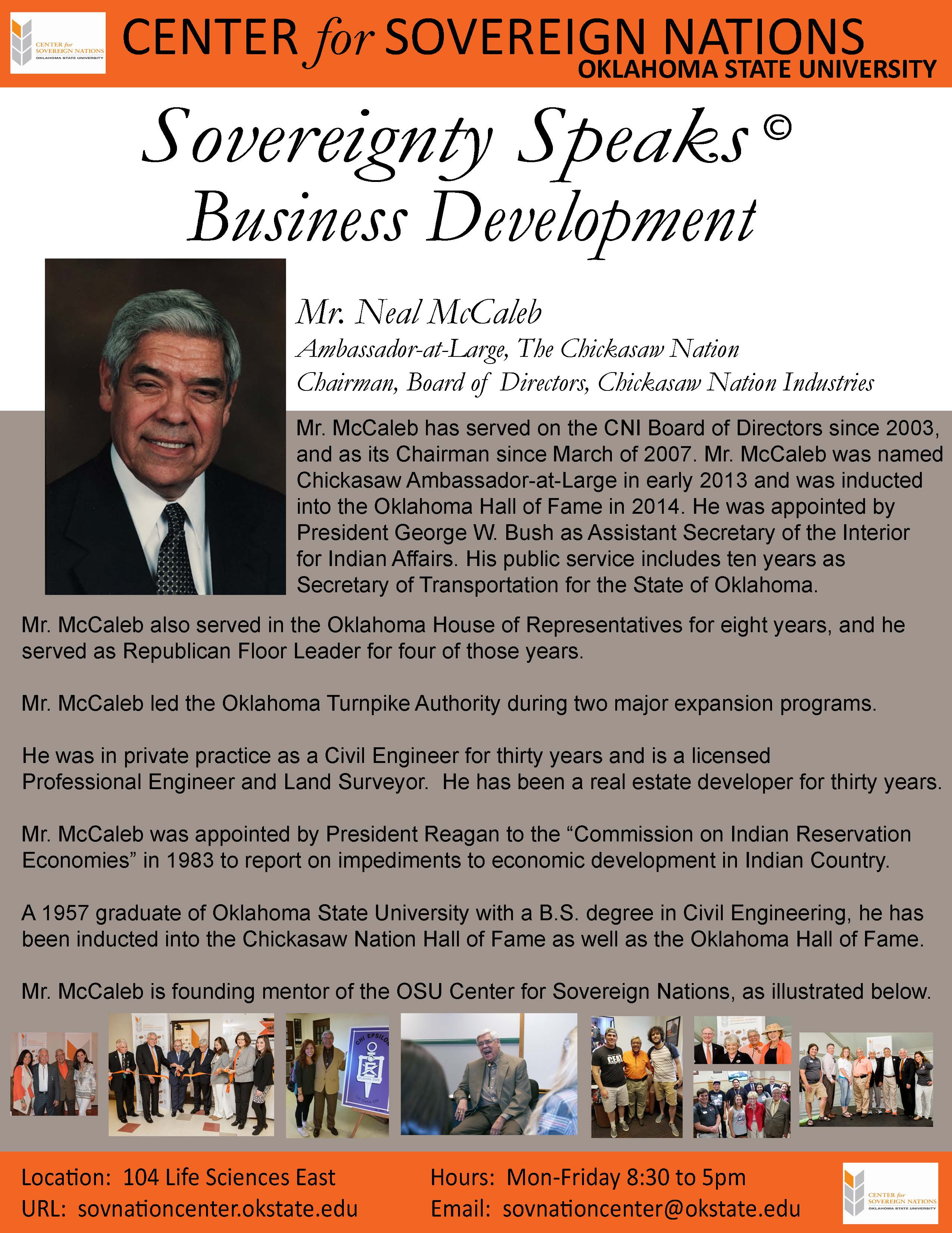 Headshot of Neal McCaleb (Chickasaw Nation Ambassador‑at‑Large) with the title ‘Tribal Sovereignty and Business Development – Chickasaw Nation’. Headshot of Neal McCaleb (Chickasaw Nation Ambassador‑at‑Large) with the title ‘Tribal Sovereignty and Business Development – Chickasaw Nation’.