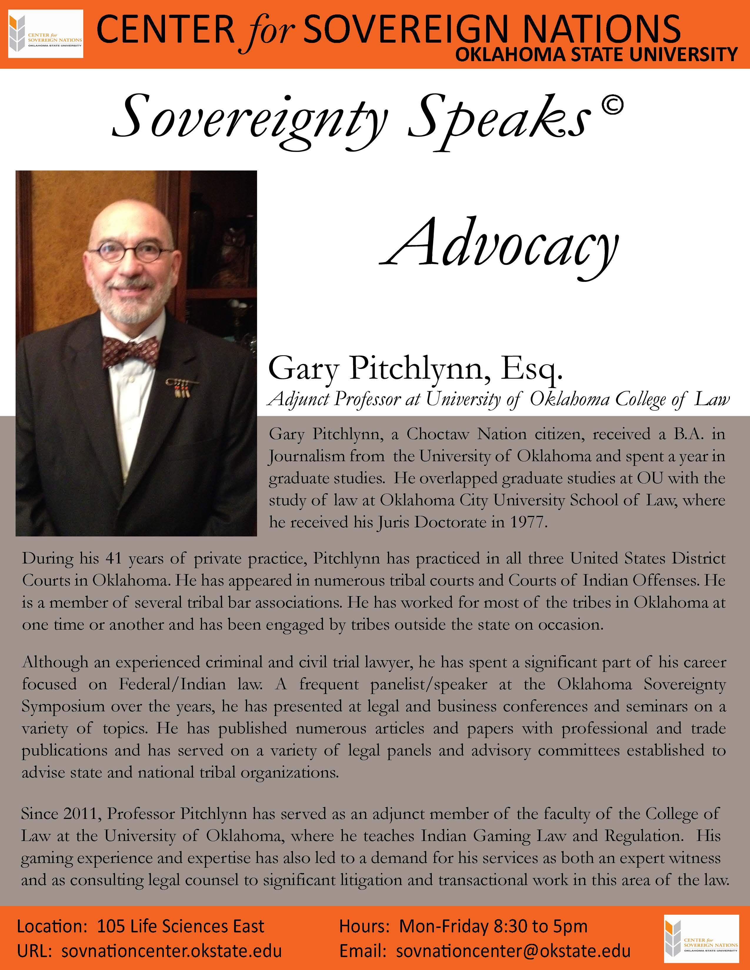 Headshot of Gary Pitchlynn, Esq. (University of Oklahoma College of Law) with the title ‘Sovereign Tribal Nation Advocacy – Gary Pitchlynn, OU College of Law’. Headshot of Gary Pitchlynn, Esq. (University of Oklahoma College of Law) with the title ‘Sovereign Tribal Nation Advocacy – Gary Pitchlynn, OU College of Law’.